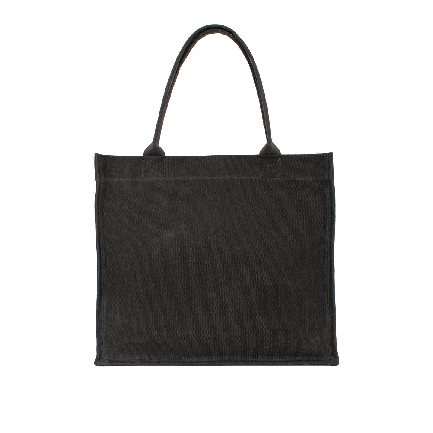 HCANSS BLACK WAXED CANVAS LARGE TOTE BAG