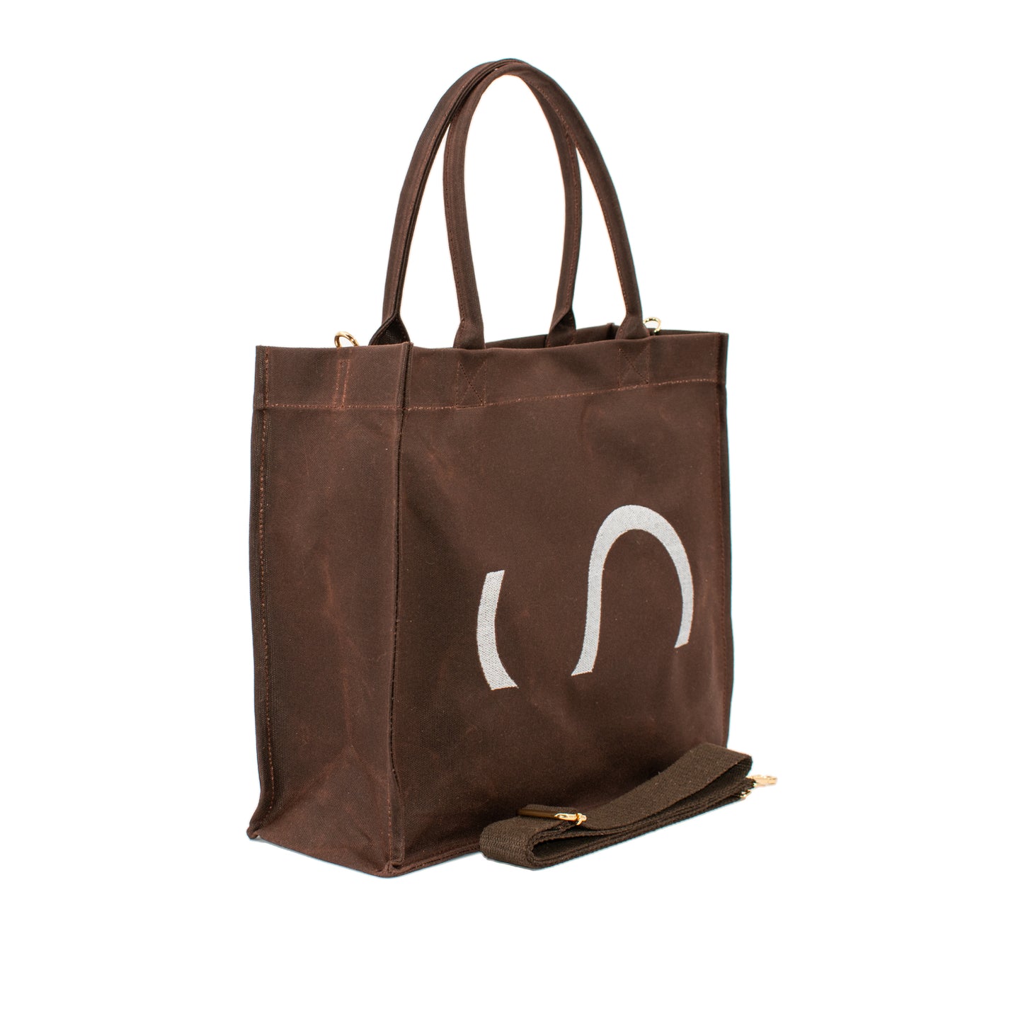 HCANSS WAXED CANVAS CHOCOLATE LARGE TOTE BAG