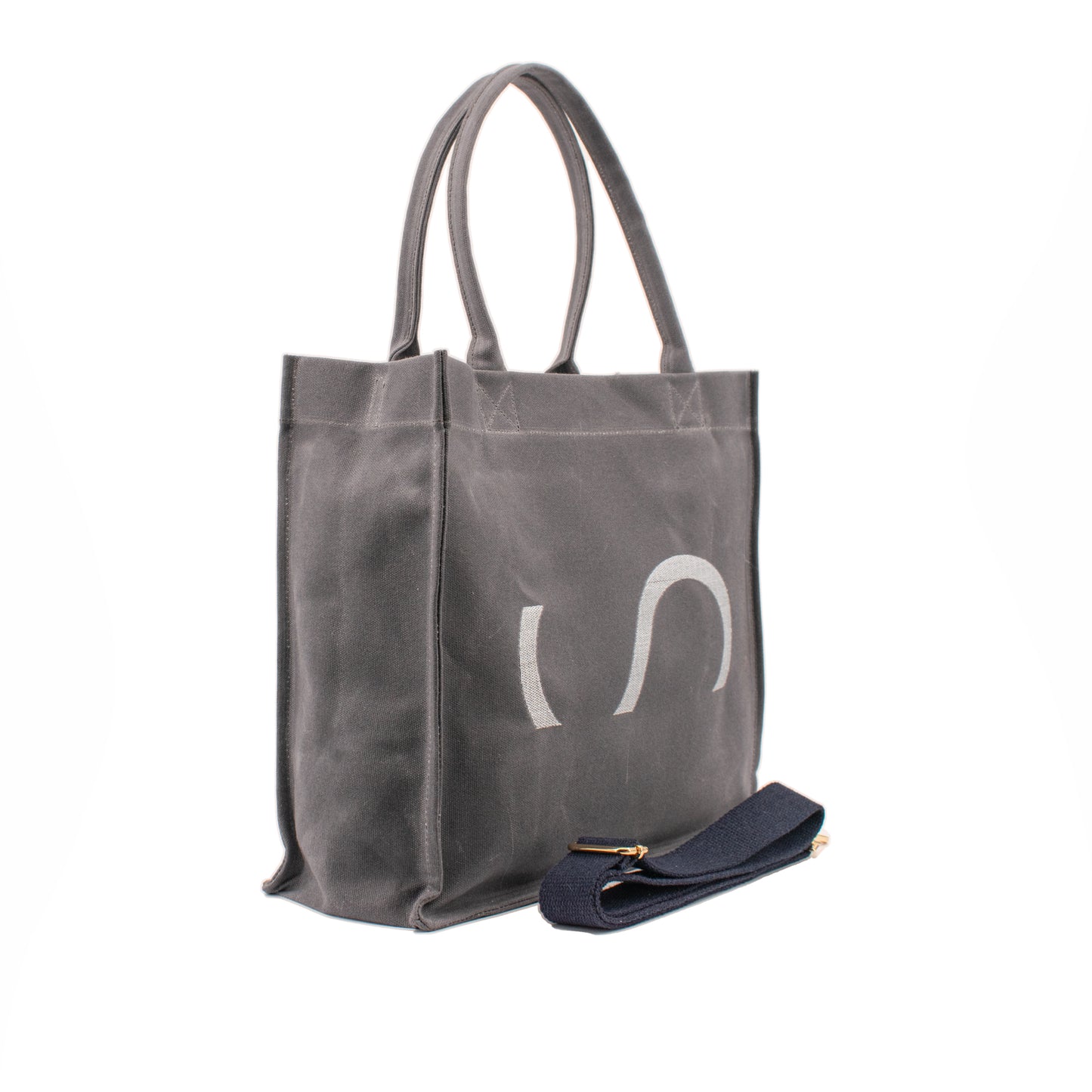 HCANSS WAXED CANVAS GREY LARGE TOTE BAG