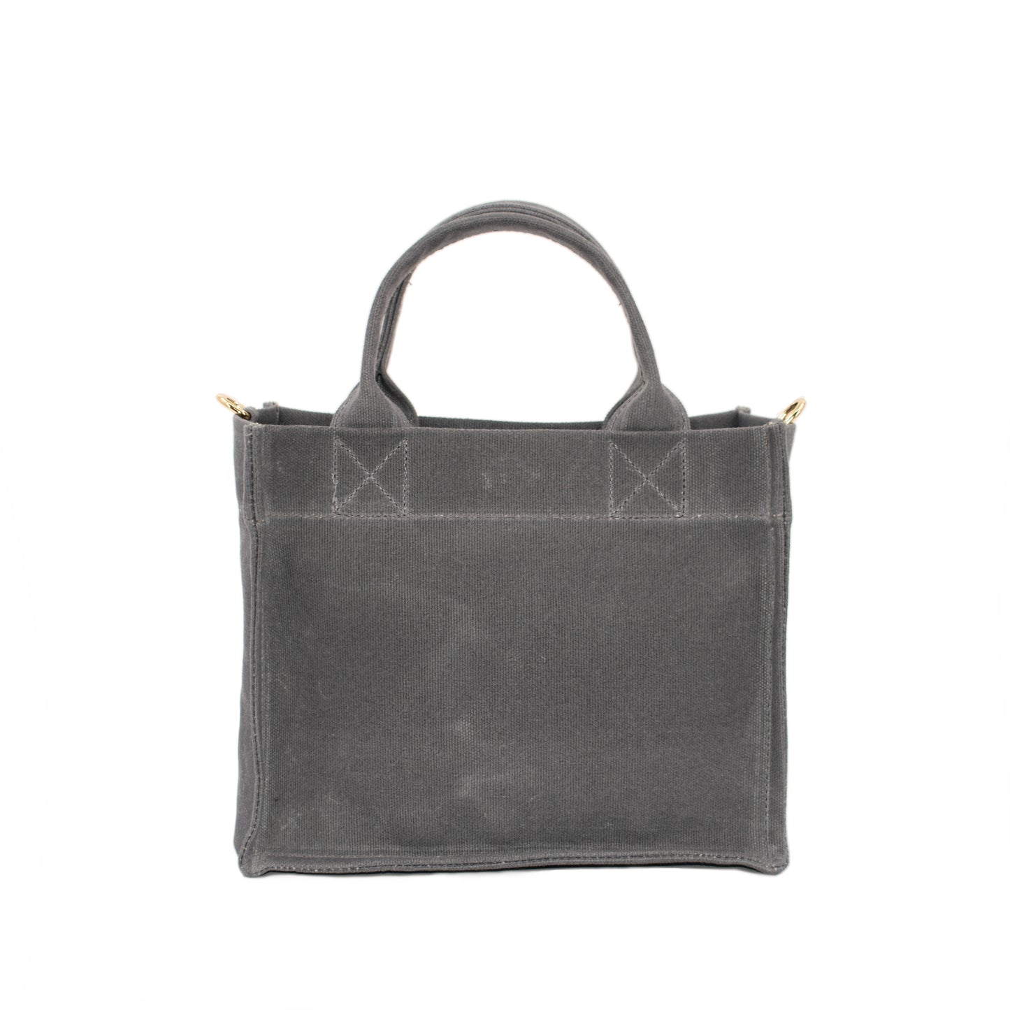 HCANSS WAXED CANVAS GREY MINI TOTE BAG